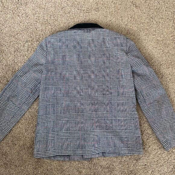 Vintage New Attitude Plaid Blazer Jacket Medium - Picture 4 of 4